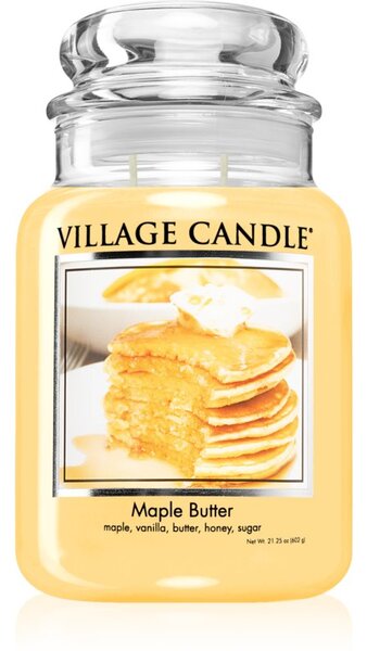 Village Candle Maple Butter vonná svíčka (Glass Lid) 602 g