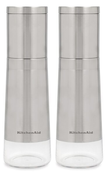 Mlýnky na sůl a pepř KitchenAid 20 cm nerez, sada 2 ks KOG988OSSSA