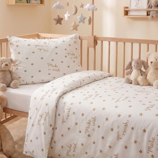 Kvalitex Bavlněné povlečení do dětské postýlky Stars 1x 90/135, 1x 40/60cm