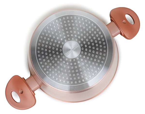 15dílná sada nádobí s mramorovým povrchem BestBerg BBN-1015RG / rosegold