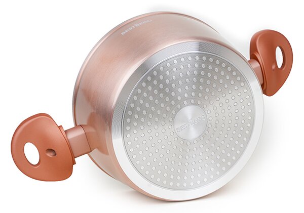 15dílná sada nádobí s mramorovým povrchem BestBerg BBN-1015RG / rosegold