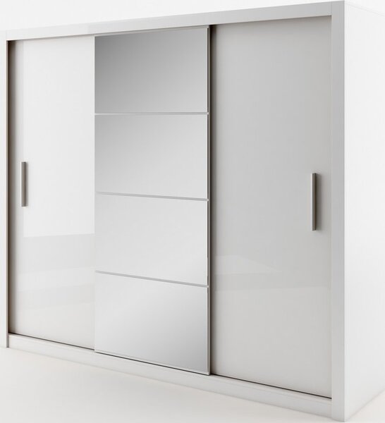 Casarredo - Komfort nábytek Šatní skříň IDEA 01 se zrcadlem 250, bílá
