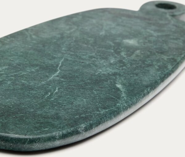 Zelené mramorové servírovací prkénko Kave Home Odar 47 x 20 cm