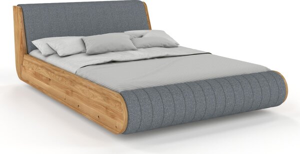 Dubová levitující postel Harald cm - masiv 4 cm Moření Visby - dub: Přírodní lak Dub přírodní 160x200