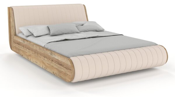 Dubová levitující postel Harald cm - masiv 4 cm Moření Visby - dub: Retro olej Dub přírodní 200x200