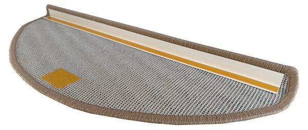Vopi Nášlapy na schody Capri světle béžový půlkruh, samolepící - 24x65 půlkruh (rozměr včetně ohybu)