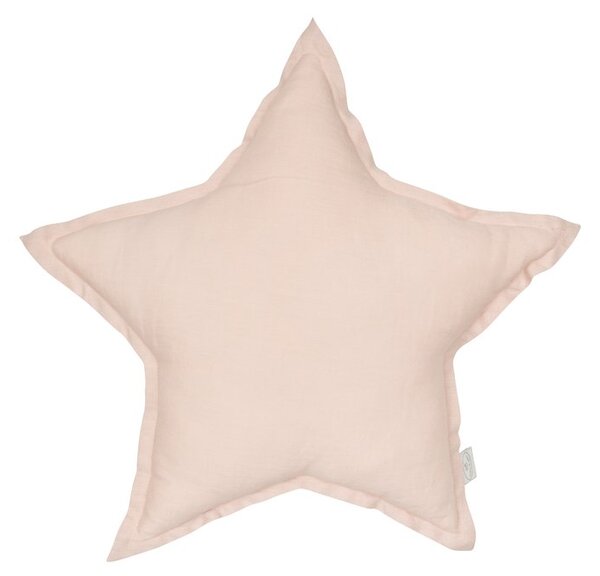 Lněný polštář hvězdička Pure Nature - Pudrově růžový