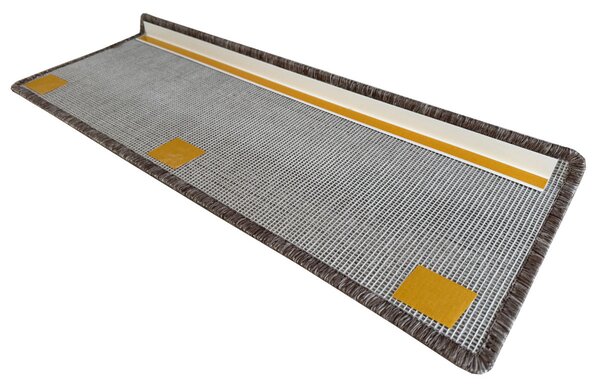 Vopi Nášlapy na schody Apollo Soft hnědý obdélník - 24x65 obdélník (rozměr včetně ohybu)