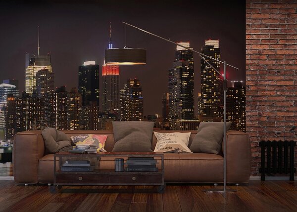Fototapeta na míru Manhattan v Noci | Vliesová fototapeta na zed' | DFTNXXL2411