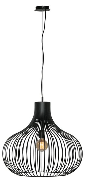 Závěsné svítidlo Aglio, Ø 58 cm, černá barva, kov