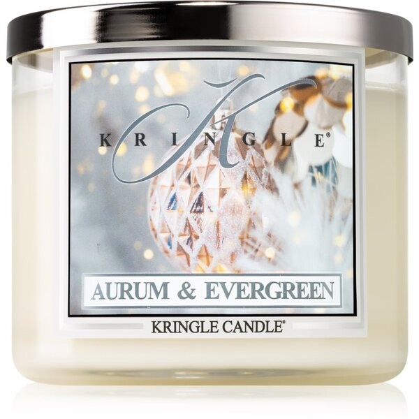Kringle Candle Aurum & Evergreen vonná svíčka 411 g