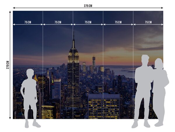 Fototapeta na míru Manhattan Při Západu Slunce | Vliesová fototapeta na zed' | DFTNXXL2413