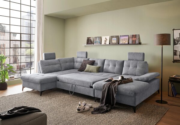 SEDACÍ SOUPRAVA, textil, šedá MID.YOU - Sedací soupravy, Online Only