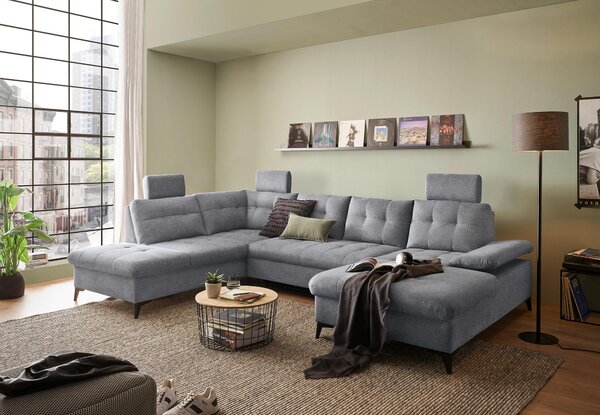 SEDACÍ SOUPRAVA, textil, šedá MID.YOU - Sedací soupravy, Online Only
