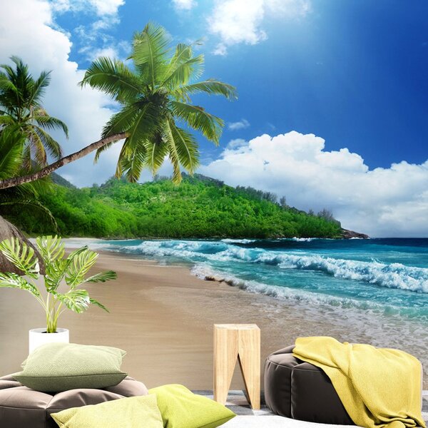 Samolepící fototapeta nádherná pláž na ostrově Seychely