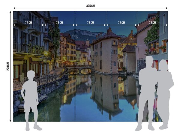Fototapeta na míru Kanály v Annecy | Vliesová fototapeta na zed' | DFTNXXL2438