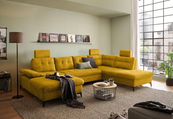 SEDACÍ SOUPRAVA, textil, žlutá MID.YOU - Sedací soupravy, Online Only