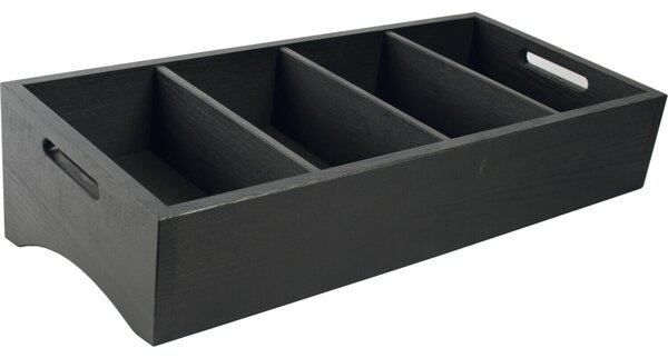 Box na příbory, výška: 164 mm, délka: 590 mm, šířka: 277 mm, černý