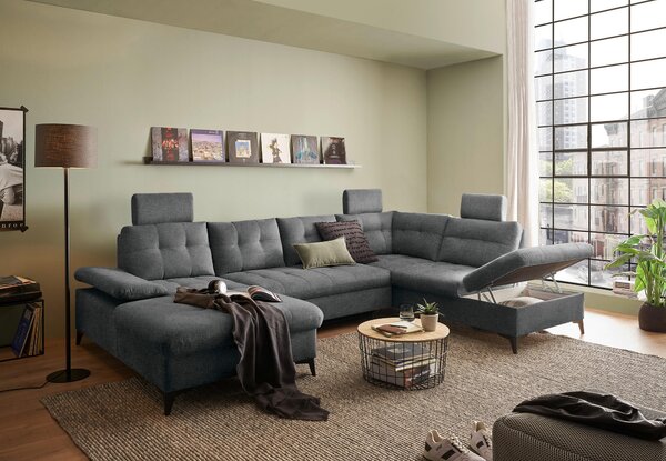 SEDACÍ SOUPRAVA, textil, barvy grafitu MID.YOU - Sedací soupravy, Online Only