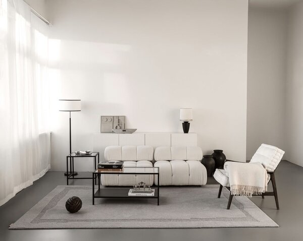 Šedý vlněný koberec 160x230 cm Morphic Rocca – Agnella