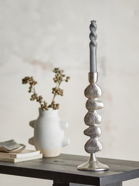 Kovový svícen Metina Silver 28,5 cm