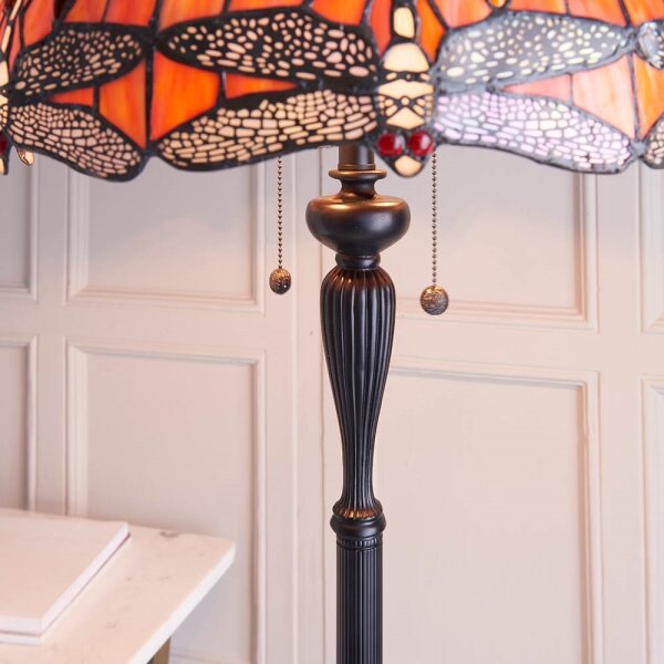Endon 64070 - Stojací lampa Tiffany DRAGONFLY 2xE27/60W/230V pr. 50 cm