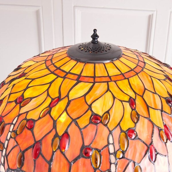 Endon 64070 - Stojací lampa Tiffany DRAGONFLY 2xE27/60W/230V pr. 50 cm