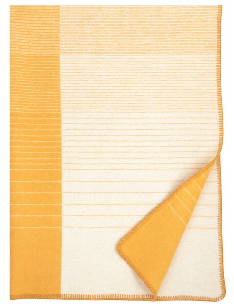Vlněná deka Kaamos 100x150, přírodně barvená oranžová / Finnsheep