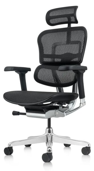 Kancelářská ergonomická židle SIRIUS Q24 NEO – celosíť, černá, nosnost 150 kg, záruka 3 roky