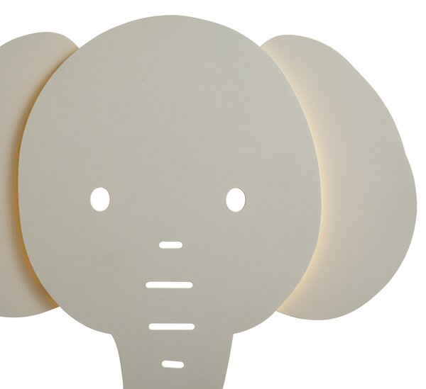 Dětské nástěnné svítidlo béžové vč. LED 3-krokové stmívatelné - Ellie the Elephant
