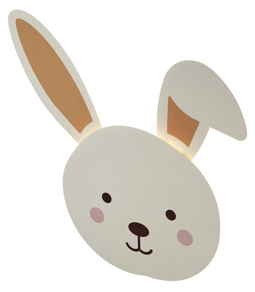 Dětské nástěnné svítidlo béžové s detaily vč. LED s 3-stupňovým stmíváním - Benny the Bunny