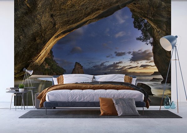 Fototapeta na míru Zátoka Cathedral Cove | Vliesová fototapeta na zed' | DFTNXXL3000