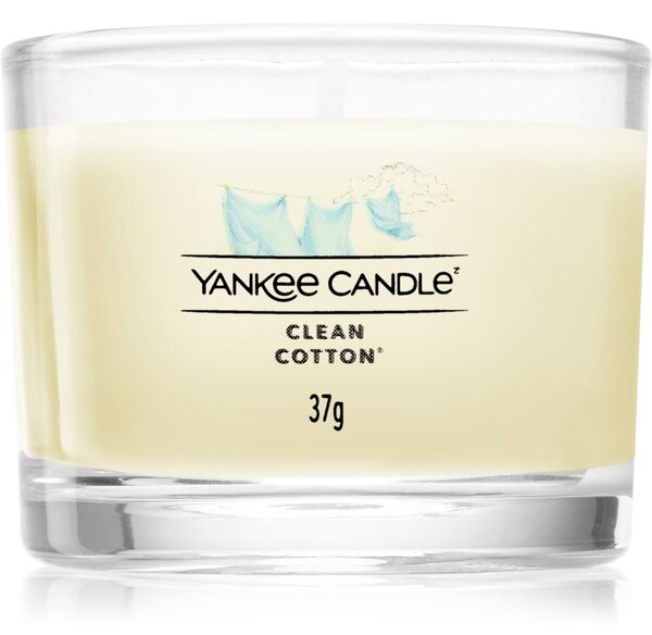 Yankee Candle Clean Cotton votivní svíčka glass 37 g
