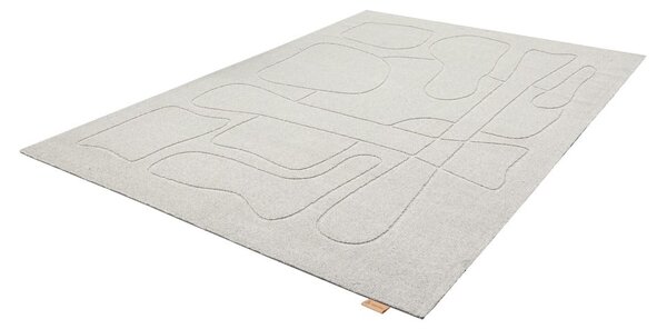Světle šedý vlněný koberec 200x300 cm Morphic – Agnella