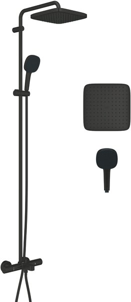 Grohe Vitalio Comfort vanová sada se sprchou na stěnu s termostatem s dešťovou sprchou černá 269842431