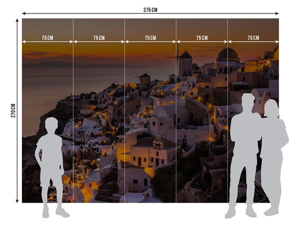 Fototapeta na míru Výhled na Santorini | Vliesová fototapeta na zed' | DFTNXXL3018