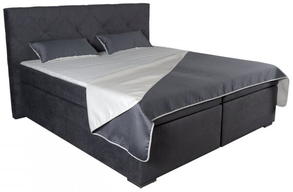 Blanář Jasmin postel vč. roštů a matrací 180 x 200 cm, šedá