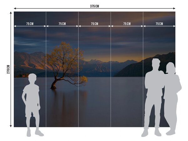 Fototapeta na míru Strom Vjezeře Wanaka | Vliesová fototapeta na zed' | DFTNXXL3015