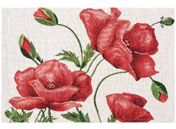 Prostírání MOTIV poppy bíločervená prostírání cca 30 x 45 cm