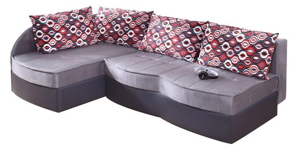 Rohová sedací souprava Dido, Potah: ekokůže Soft 20 + Alcala 22 + Amber 070, Strana: pravá 5902928067064