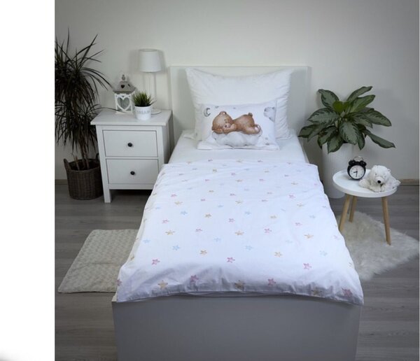 Jerry Fabrics Povlečení do postýlky Medvídek Moon baby 100x135, 40x60 cm