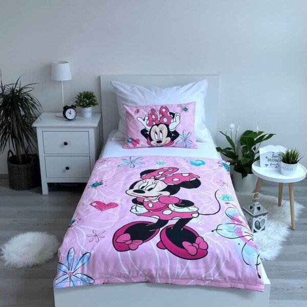 Jerry Fabrics Povlečení do postýlky Minnie Flowers 02 100x135, 40x60 cm