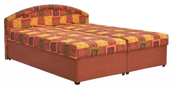 Blanář Karolína postel vč. roštů a matrací 160 x 200 cm, oranžová