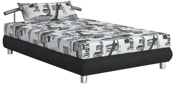Blanář Nina postel vč. roštu a matrace 110 x 200 cm, černá