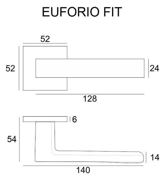 Klika Euforio Fit - chrom kartáčovaný