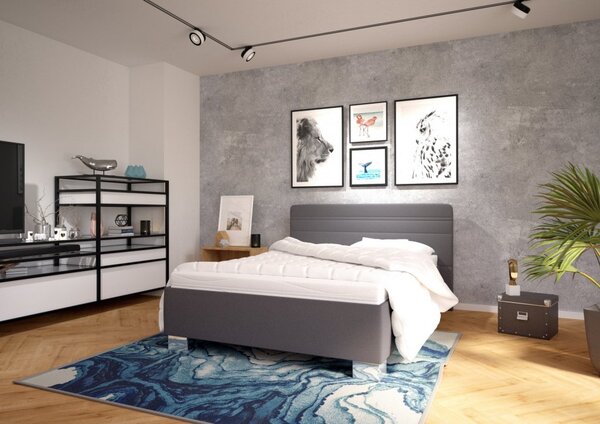 Blanář Sendy čalouněná postel vč. roštu a matrace 140 x 200 cm, šedá