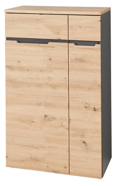 Szynaka Kancelářská komoda Brego 10 75 cm grafit/dub Artisan