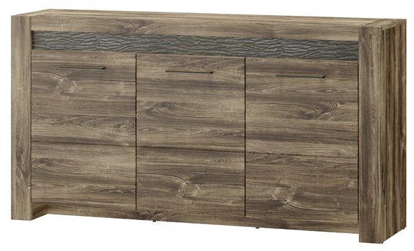 Szynaka Komoda Belveder 45 158 cm s LED osvětlením dub Stirling