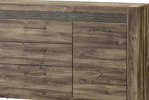Szynaka Komoda Belveder 46 178 cm s LED osvětlením dub Stirling