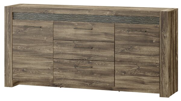 Szynaka Komoda Belveder 46 178 cm s LED osvětlením dub Stirling